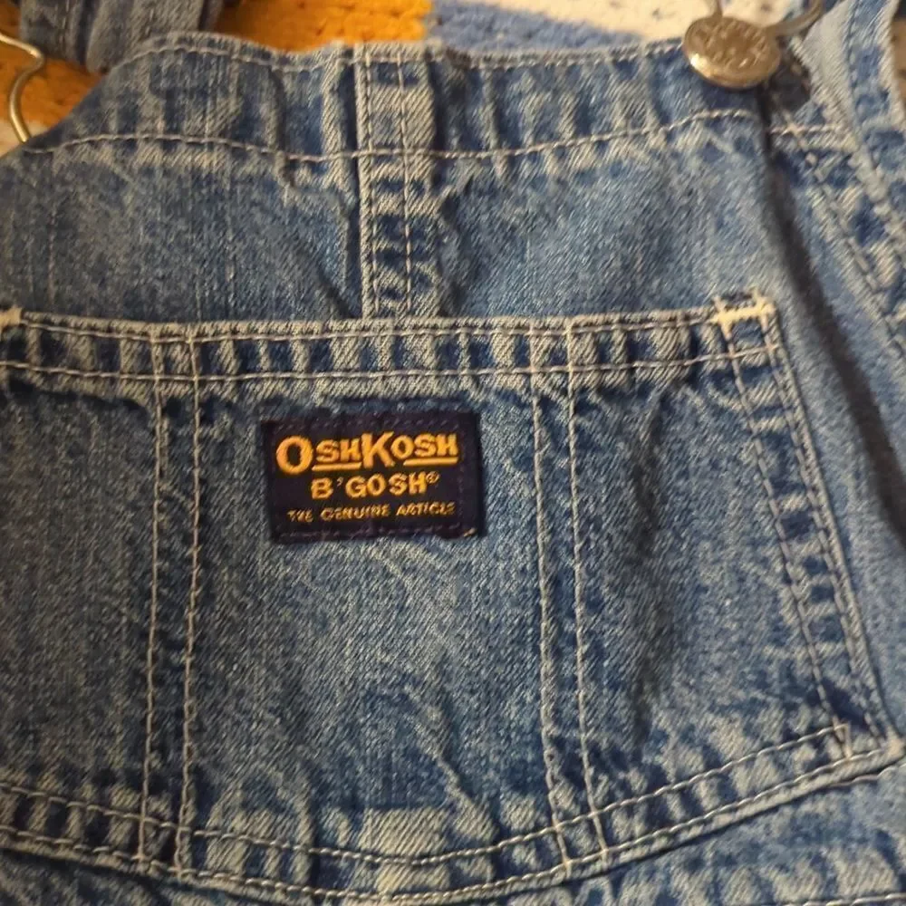 Oshkosh bgosh vintage denim blue‎ overalls size 4T